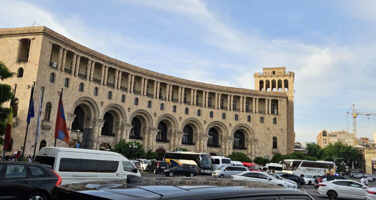 Plaza de la República en Ereván, Armenia