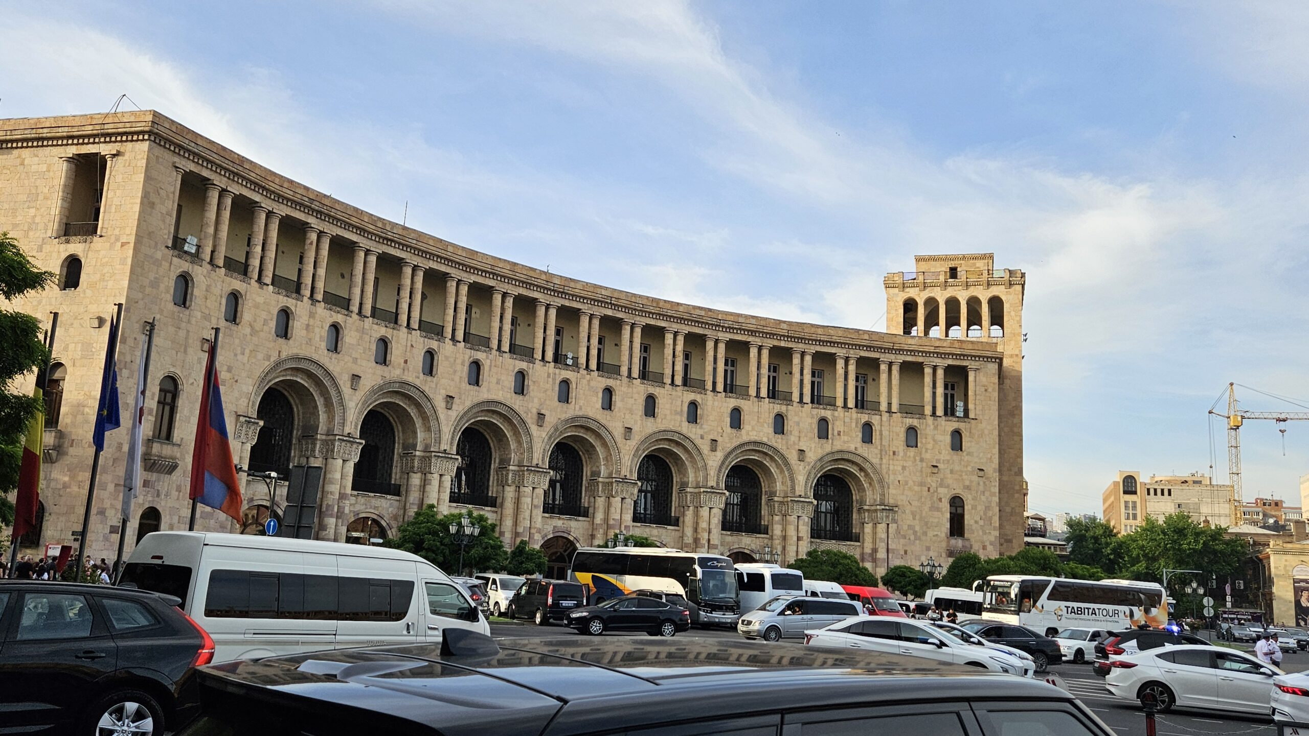 Plaza de la República en Ereván, Armenia