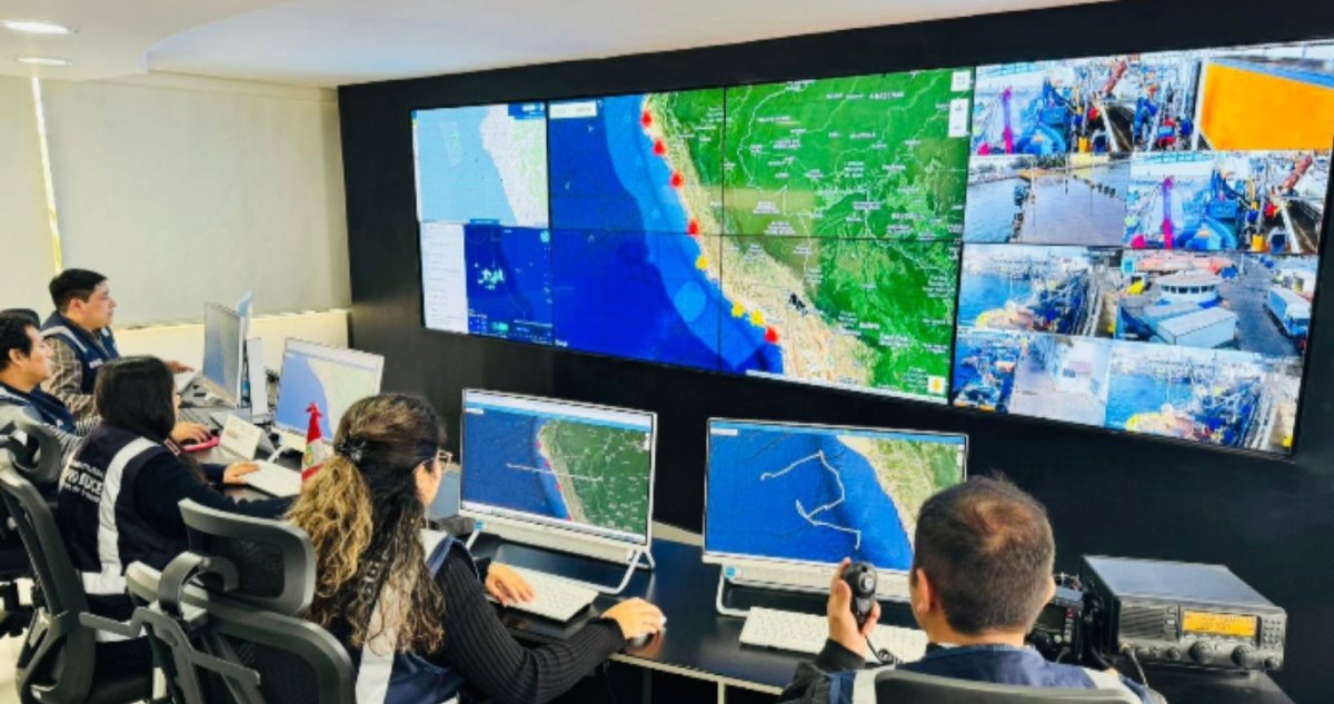 Monitoreo satelital de la flota pesquera china en Perú