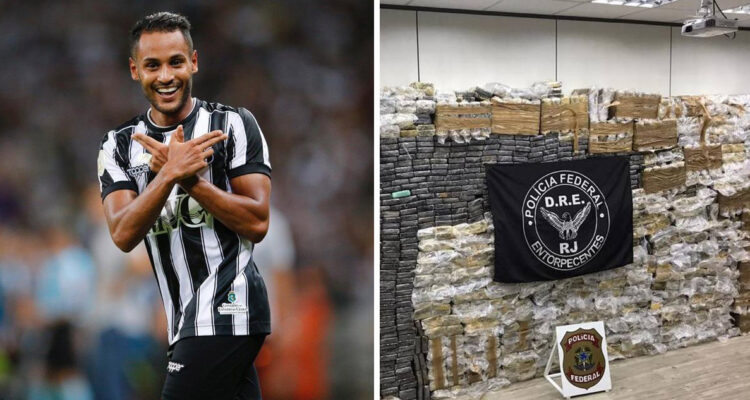 Futbolista Mateus Gonçalves fue detenido con casi 200 kilos de marihuana.