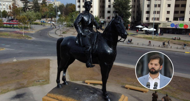 “Una justa decisión”: presidente Boric apoya regreso del monumento al general Baquedano