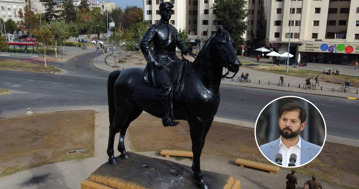 “Una justa decisión”: presidente Boric apoya regreso del monumento al general Baquedano