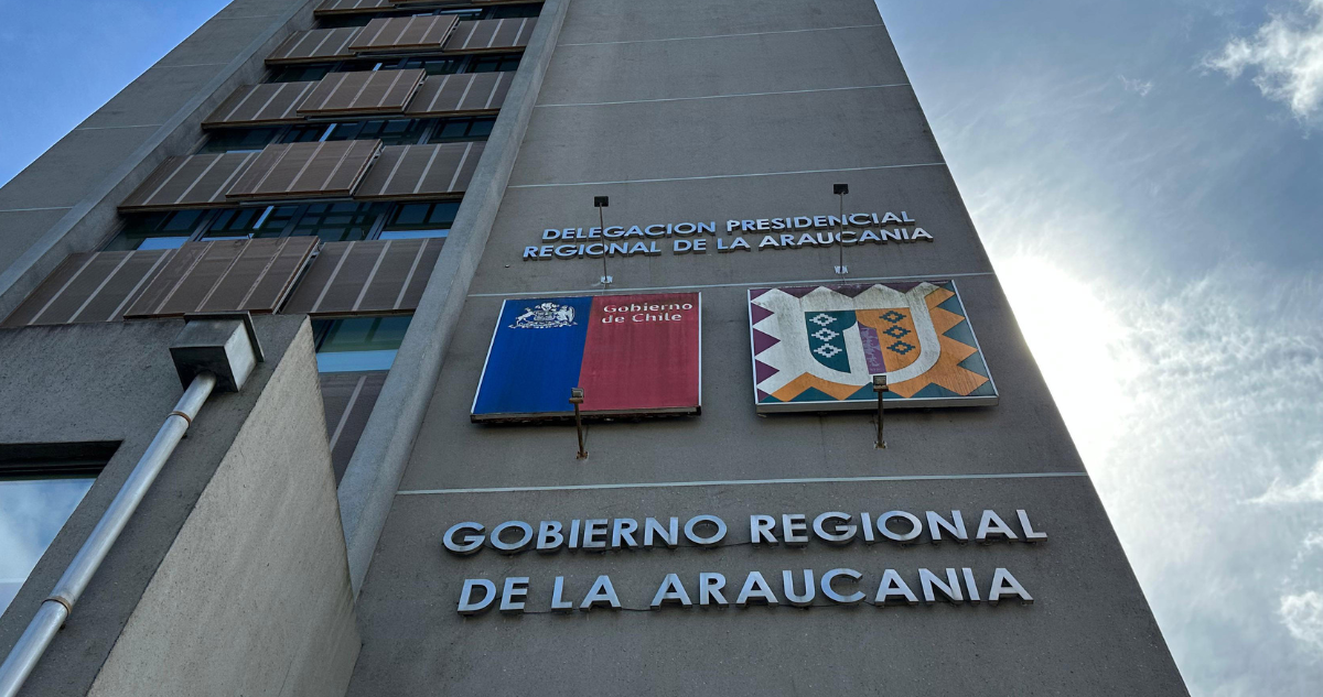 Frontis del Gobierno Regional de La Araucanía por ataque cibernético