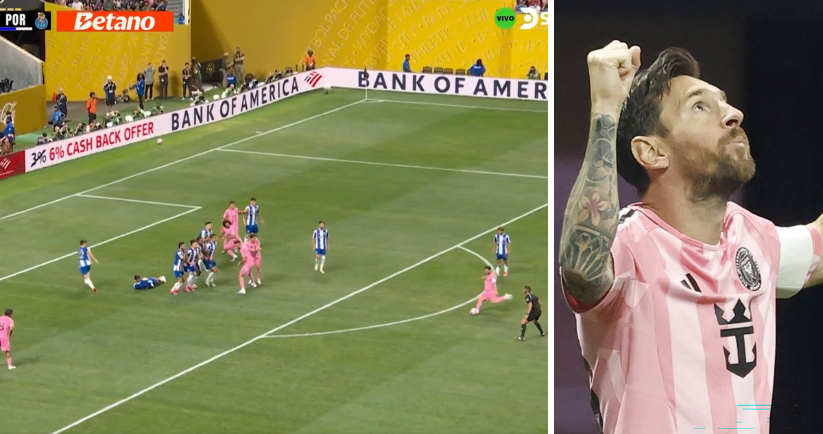 Lionel Messi marcó golazo de tiro libre en Mundial de Clubes.