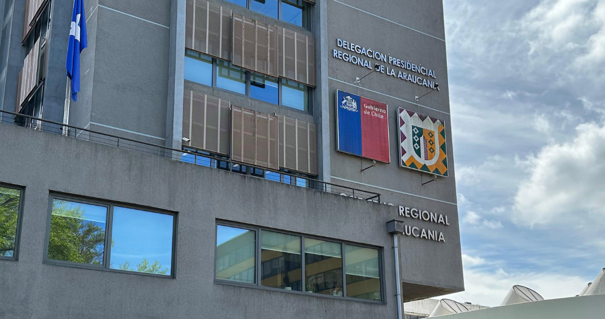 Frontis del Gobierno Regional de La Araucanía por ciberataque