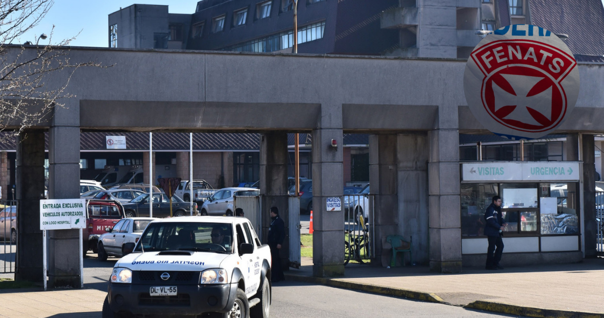 Foto del Hospital Base de Valdivia por críticas de Fenats a medidas de austeridad del Servicio de Salud Los Ríos