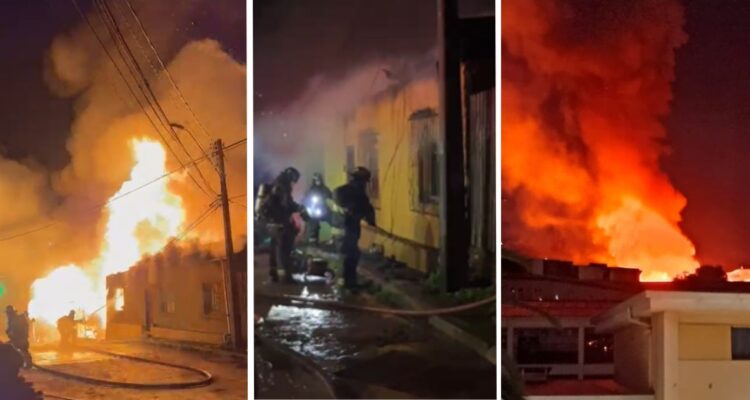 Incendio en cerro de Valparaíso deja al menos cuatro casas destruidas