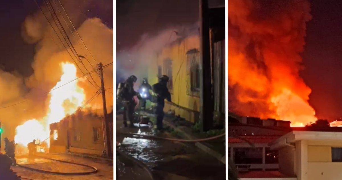 Incendio en cerro de Valparaíso deja al menos cuatro casas destruidas