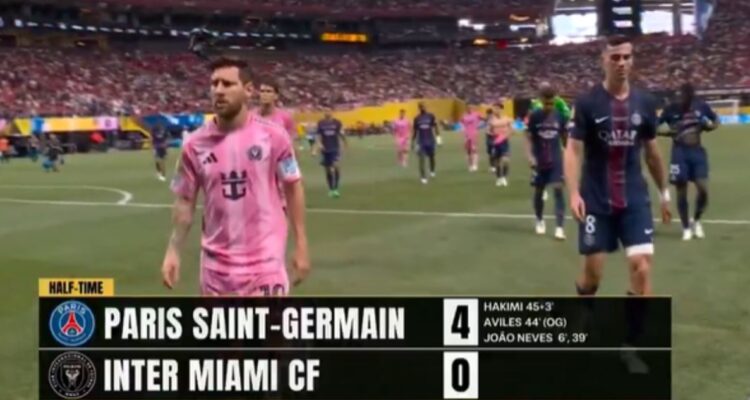 Paliza del PSG al Inter Miami de Messi: los cuatro goles en 45 minutos