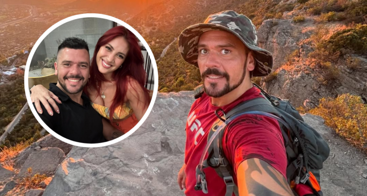 Juan Pedro Verdier y junto a su expareja, Karen Bejarano