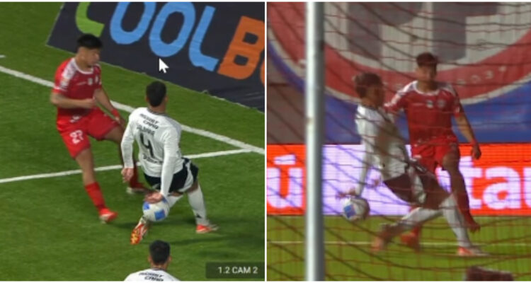 jugada de mano de Alan Saldivia en el Unión La Calera Colo Colo