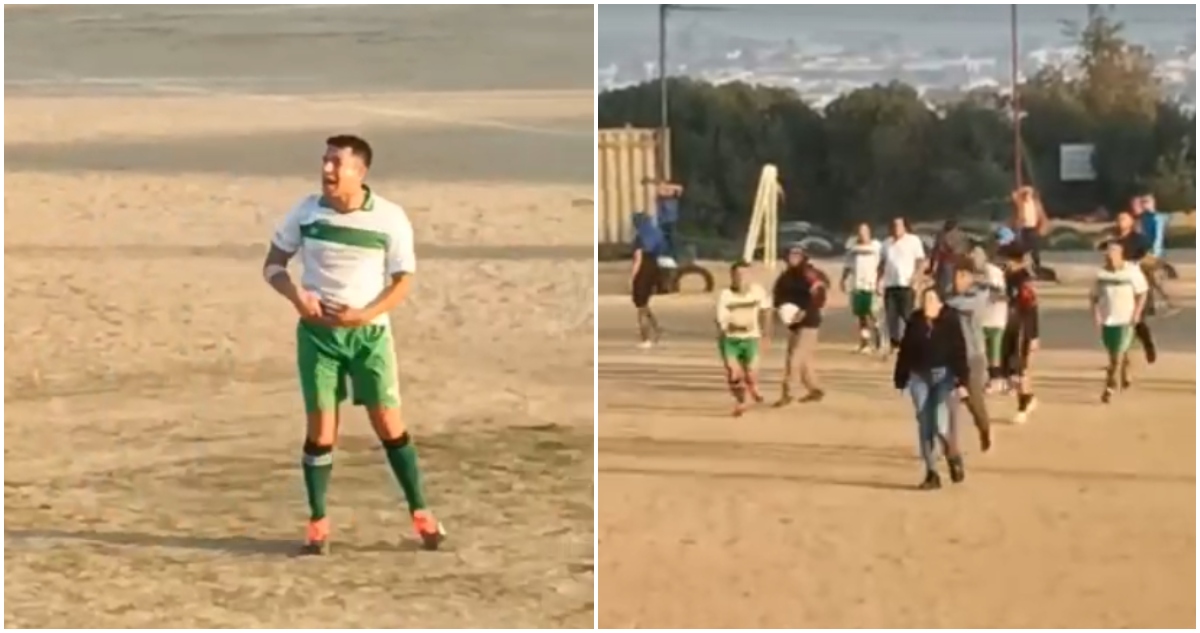 Jugador de fútbol amateur exhibe arma en Quilpué