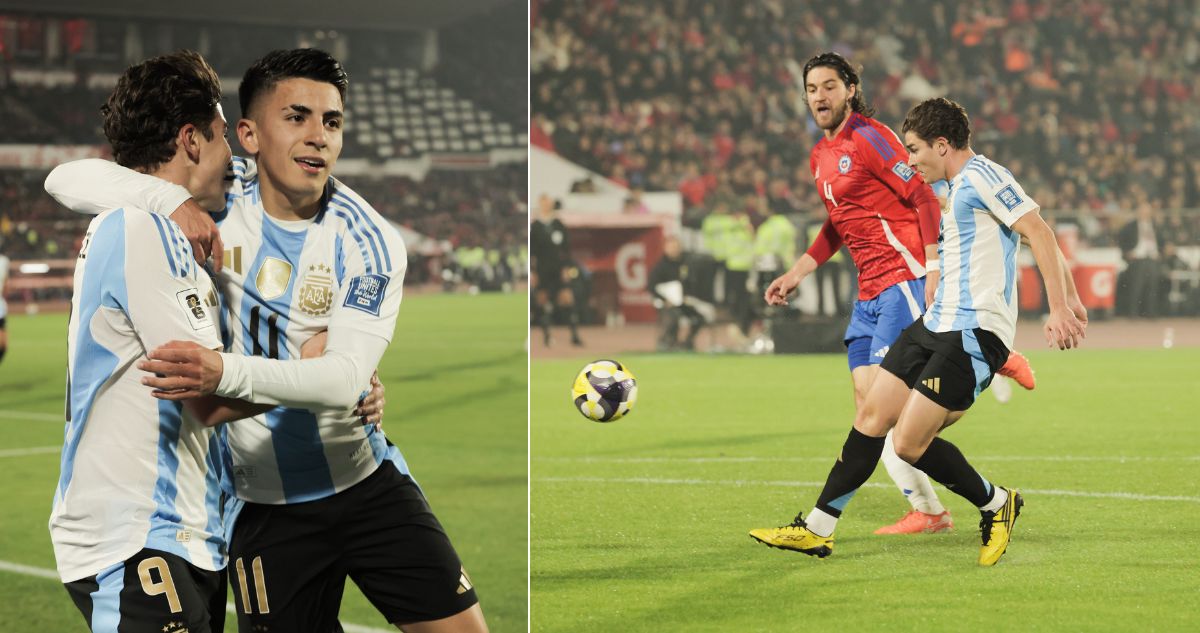 Julián Álvarez adelanta a Argentina ante Chile en el Nacional de Santiago