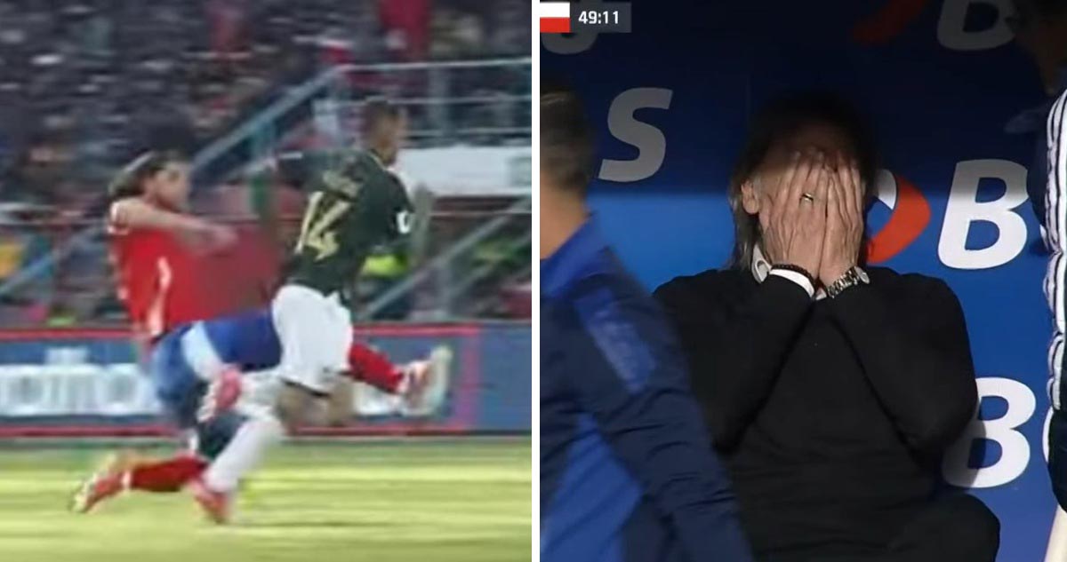 Francisco Sierralta fue expulsado en el Bolivia vs Chile.
