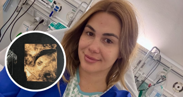 Laura Prieto en clínica por operación de extracción de miomas