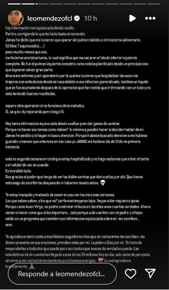 Leo Mendez Jr. aclara rumores falsos sobre su salud y actualiza su estado