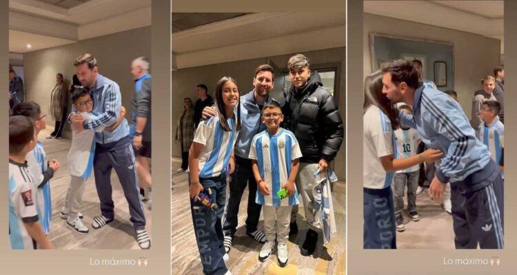 Los hijos de Arturo Vidal estuvieron con Lionel Messi, en el hotel de concentración de Argentina, previo a duelo de LA Roja con la Albiceleste de Eliminatorias