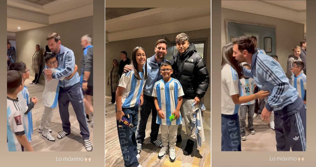 Los hijos de Arturo Vidal estuvieron con Lionel Messi, en el hotel de concentración de Argentina, previo a duelo de LA Roja con la Albiceleste de Eliminatorias
