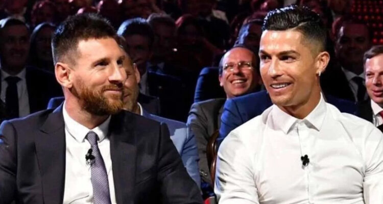 Lionel Messi y Cristiano Ronaldo en foto archivo de Telefé