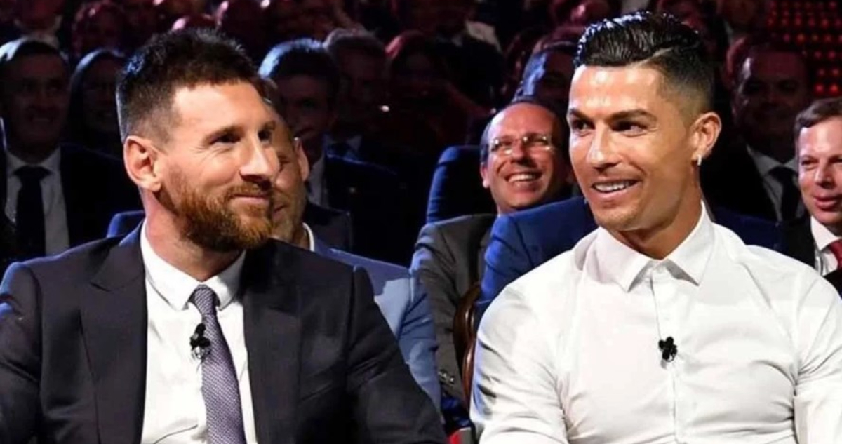 Lionel Messi y Cristiano Ronaldo en foto archivo de Telefé