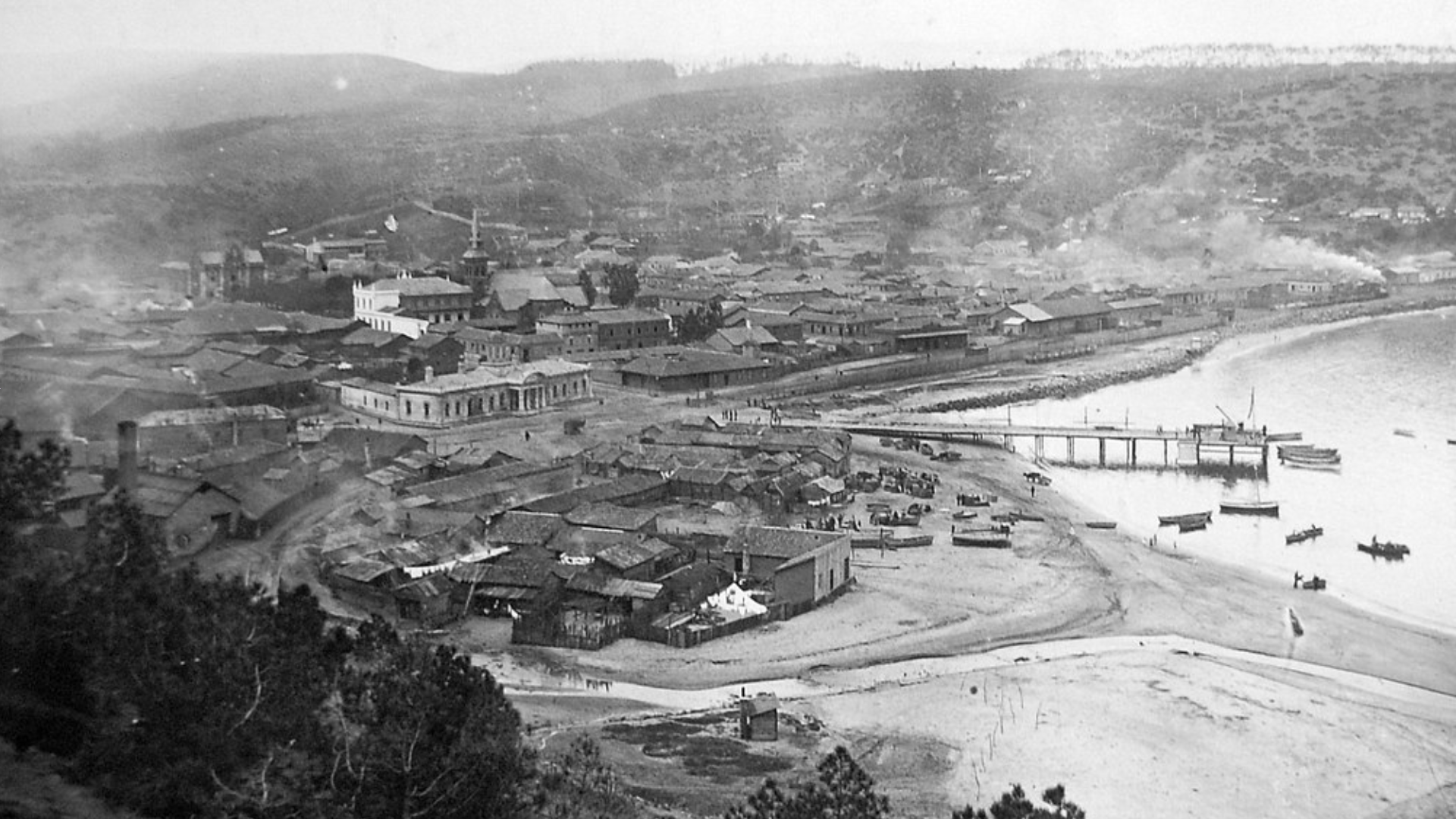 Lota Bajo, hacia 1950 I Memoria Chilena, Biblioteca Nacional de Chile