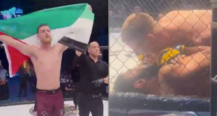 Luchador irlandés celebra triunfo en MMA ante peleador israelí con bandera y grito “Palestina Libre”
