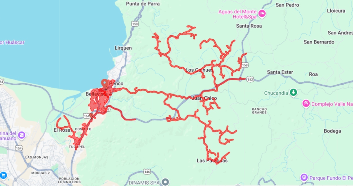 Masivo corte de luz en Penco