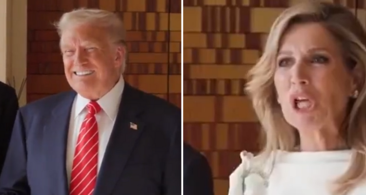 Reina Máxima de Holanda y Trump