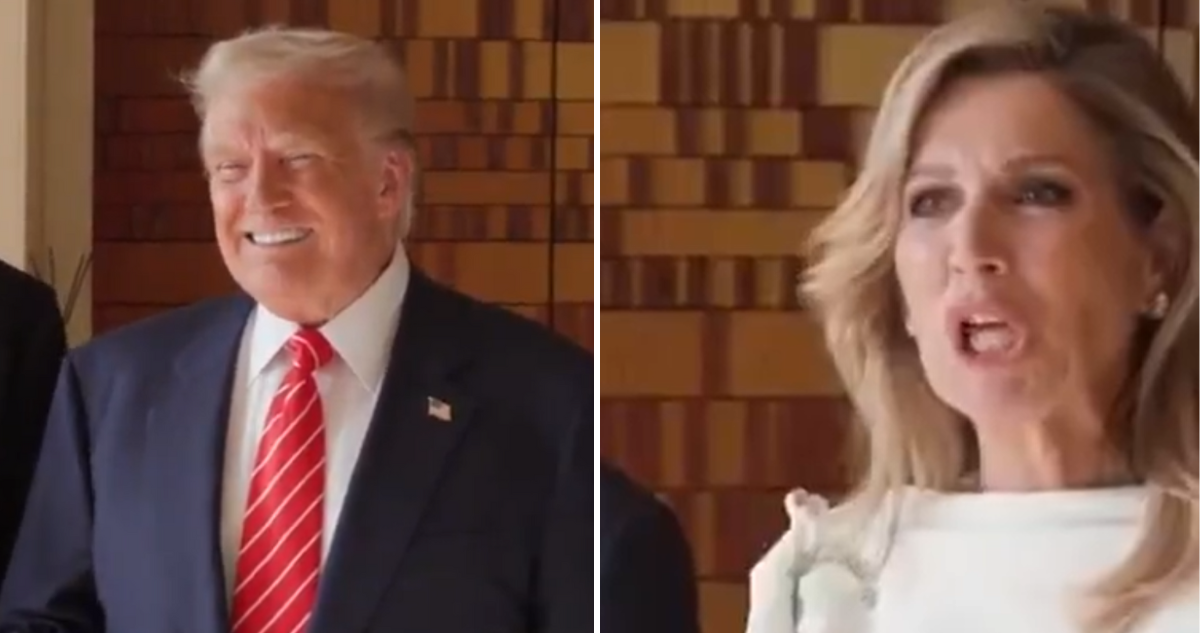 Reina Máxima de Holanda y Trump