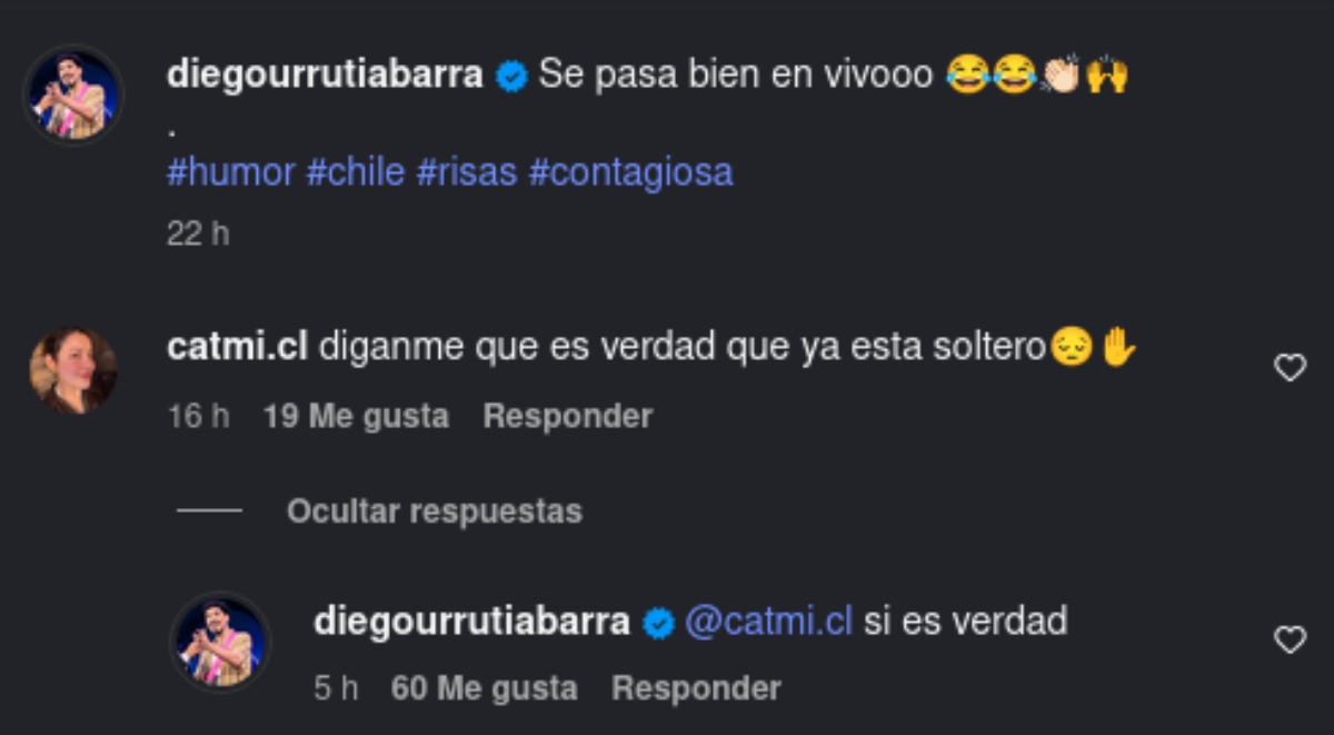 Diego Urrutia confirma quiebre amoroso con Carla Jara en redes y con un chiste
