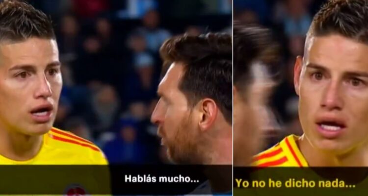 Lionel Messi encaró en plena cancha a James Rodríguez por haber dicho que Argentina tuvo ayuda para ganar la final de la Copa América a Colombia