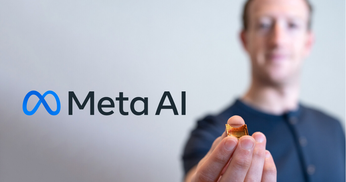 Mark Zuckerberg sosteniendo un chip en referencia a poblemas de seguridad de Meta AI