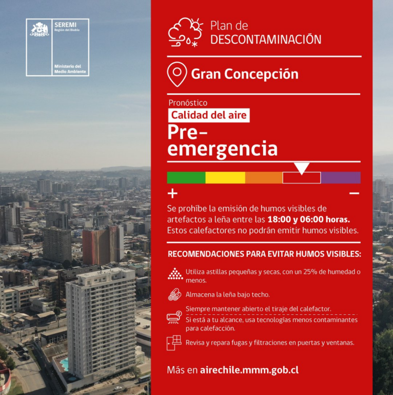 preemergencia ambiental bio bio