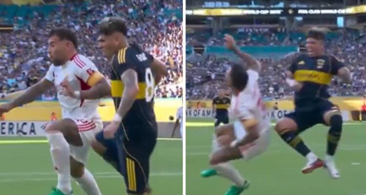Carlos Palacios regaló penal a Benfica.