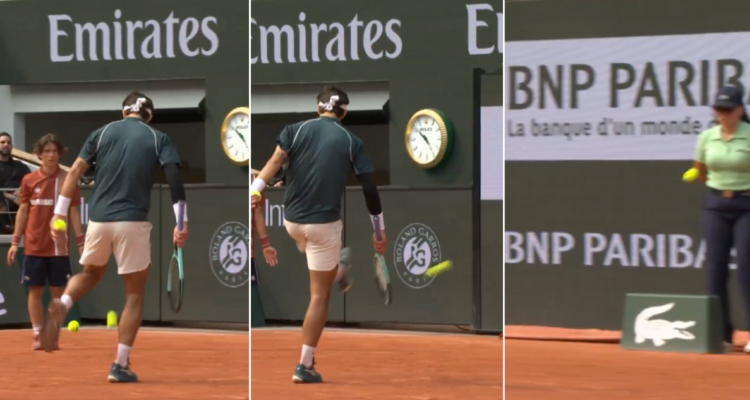 Musetti pide perdón tras propinarle fuerte pelotazo a pasapelotas en Roland Garros.