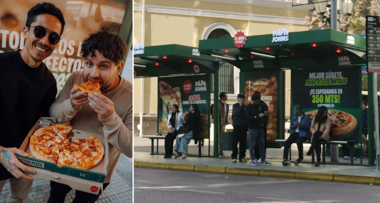 Papa Johns festeja 15 años en Chile convirtiendo un paradero de Santiago en un “horno” para pizzas