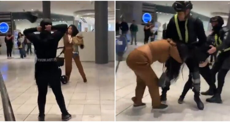 Viralizan pelea de mecheras en Mallplaza Vespucio: no les importó tener una guagua a cargo