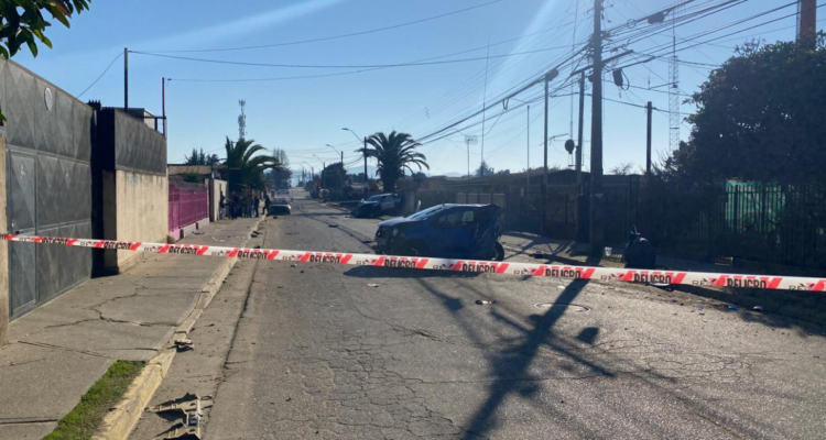 Automóvil destruido tras persecución en Quilpué que derivó en prisión preventiva para acusado