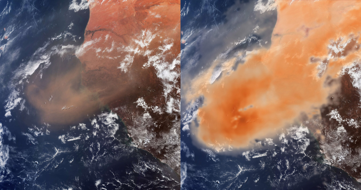Nube de polvo del Sahara