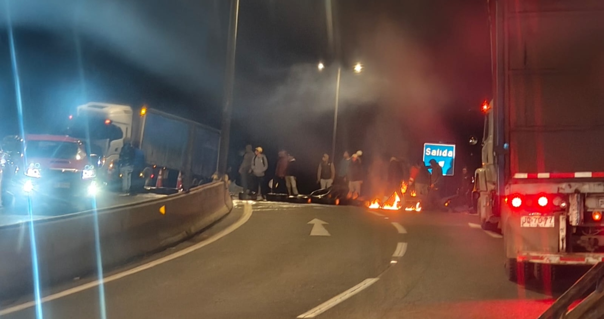 Protesta de pescadores de Laraquete