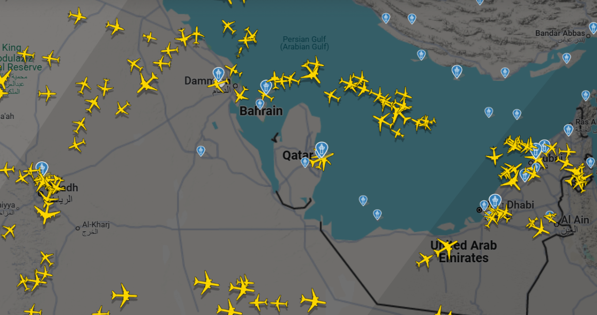 Espacio aéreo de Qatar