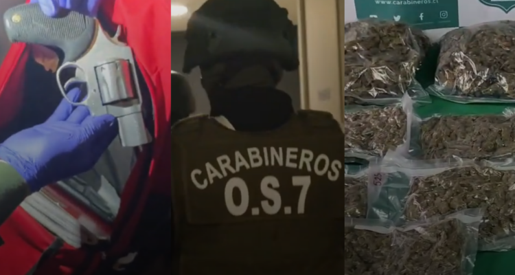 Detienen a tres integrantes de red criminal de tráfico de drogas tras allanamientos en la RM