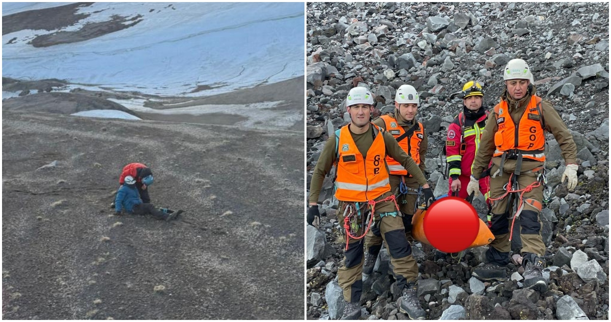 Rescatan a excursionista que sufrió fractura cuando ascendía volcán Puyehue
