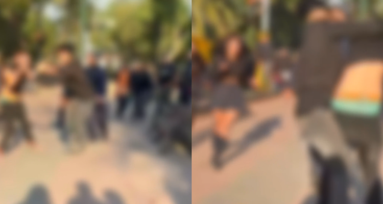 VIDEO | Nueva riña escolar en Plaza de Armas de Buin deja a tres estudiantes y un adulto detenidos