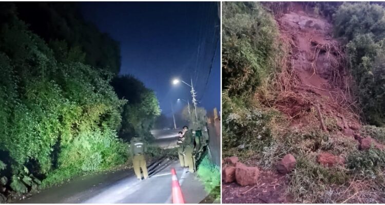 Ruta Chinquihue cortada por deslizamiento de tierra