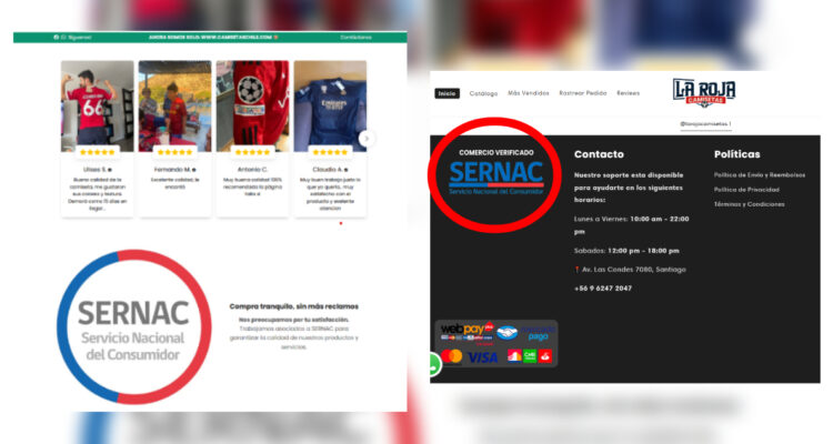 Sernac alerta contra dos páginas de camisetas de fútbol y las denuncia por usar su logo “para engañar”