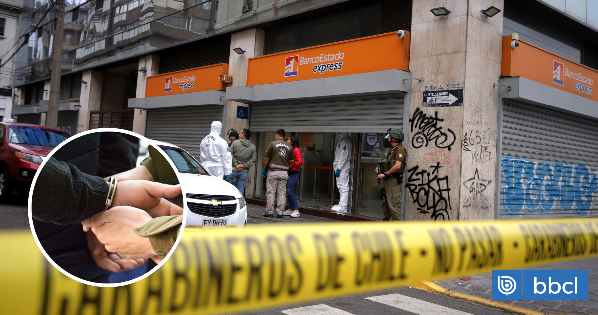 Padre detenido en formalización de su hijo por robo a banco