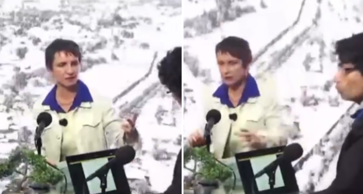 Carolina Tohá es sorprendida por temblor en plena entrevista en el norte del país