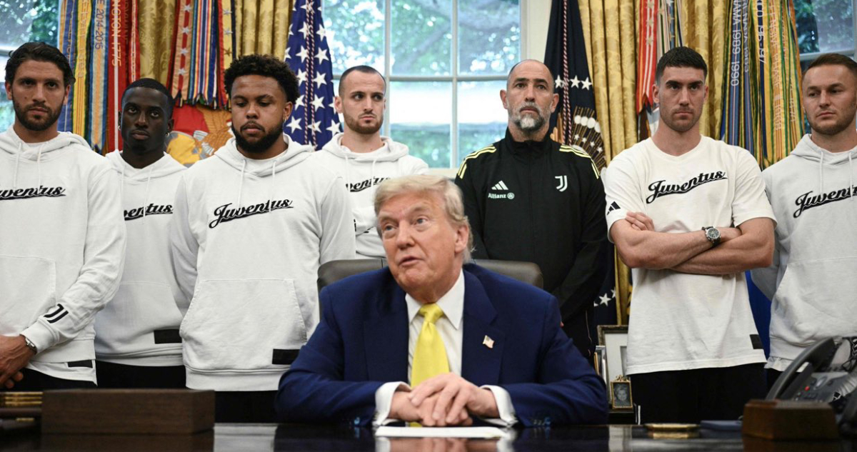 Trump y futbolistas de la Juventus en la Casa Blanca