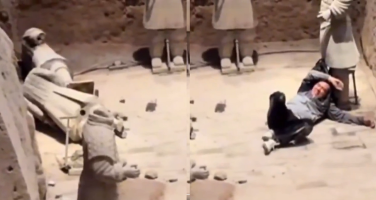 Turista destruye estatuas milenarias en museo de China tras ingresar a zona restringida